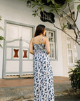 Cruise Dress Sans Cutout in Marine Flora