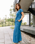 Prim Obi Shirt in Cobalt Blue