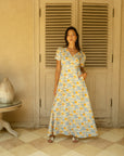 Belle Dress in Azure Blossom