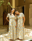 Belle Dress in Azure Blossom