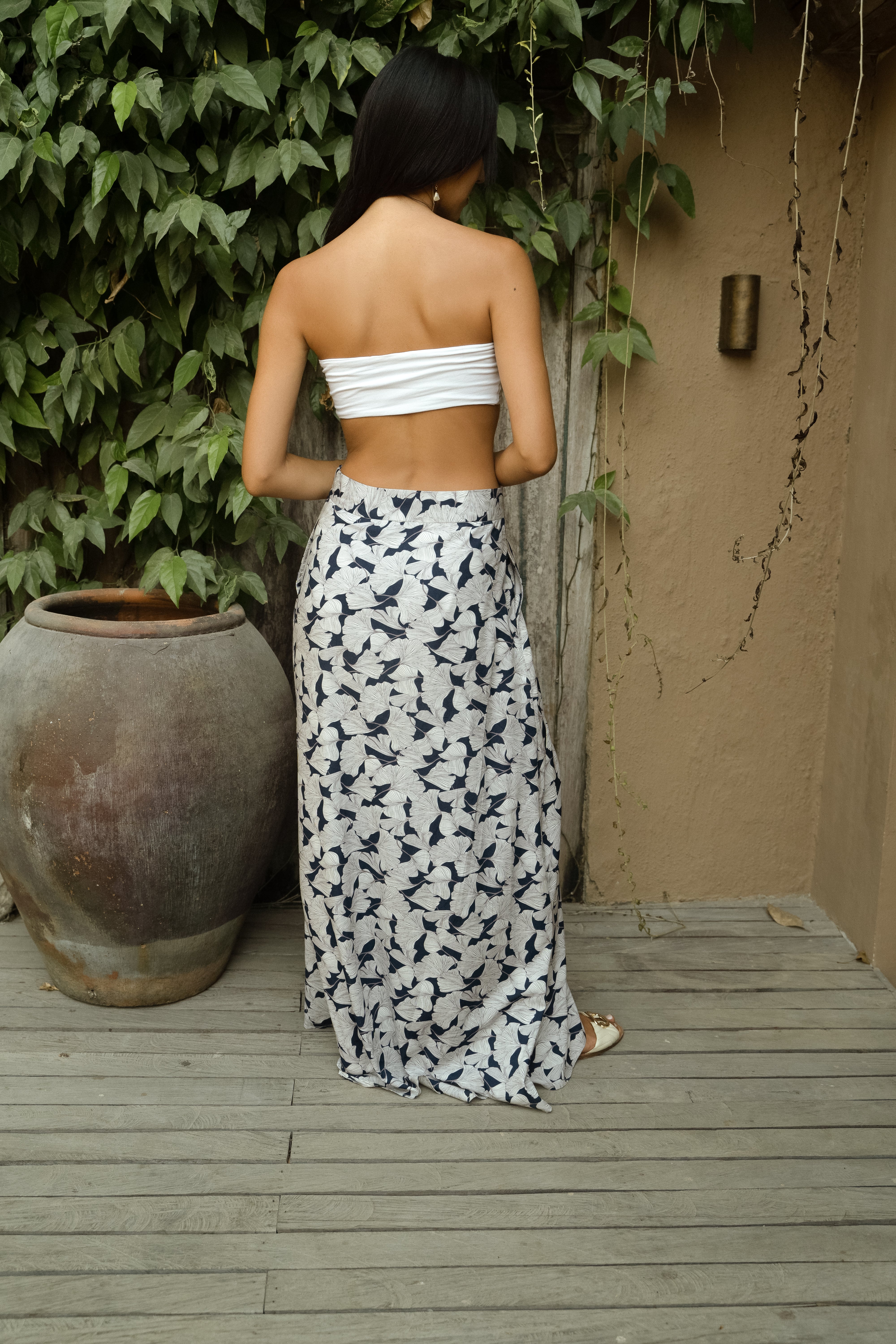 Tropez Skirt in Marine Flora