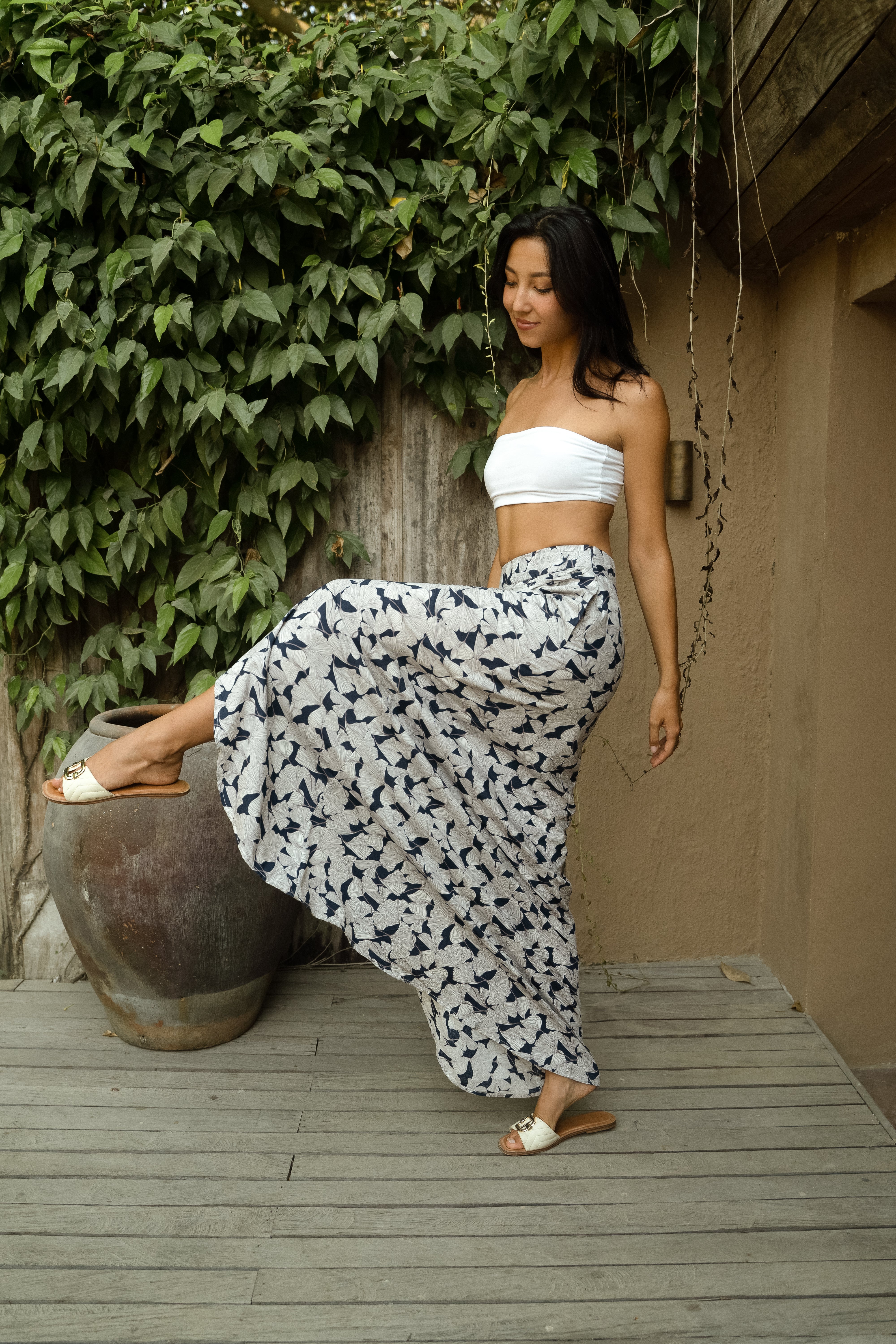 Tropez Skirt in Marine Flora