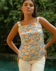 Tropez Top in Azure Blossom