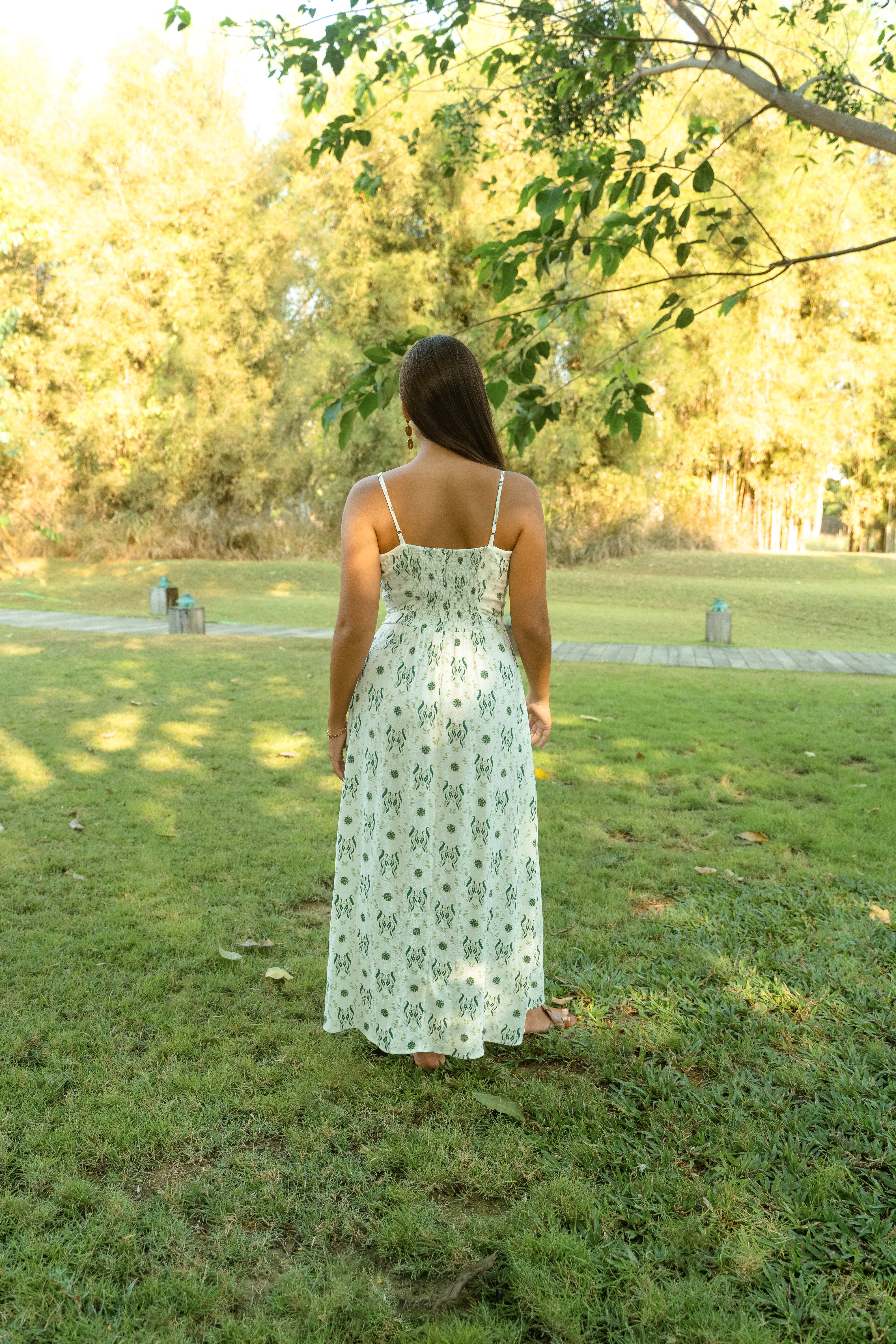 Cruise Dress in Verde Foliage