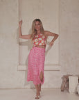 LAWTAN TOP IN ORANGE FLORAL