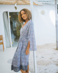 CHELA DRESS IN BLUE STONE