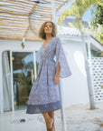 CHELA DRESS IN BLUE STONE
