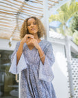 CHELA DRESS IN BLUE STONE