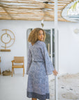 CHELA DRESS IN BLUE STONE