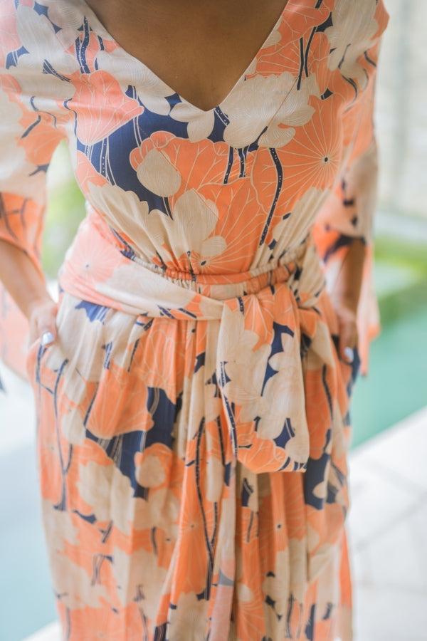 CHELA DRESS IN LOTUS PEACH
