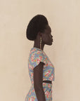 RUMI CROP TOP IN AQUAFLORA