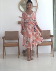 CHELA DRESS IN LOTUS PEACH