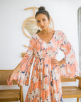 CHELA DRESS IN LOTUS PEACH