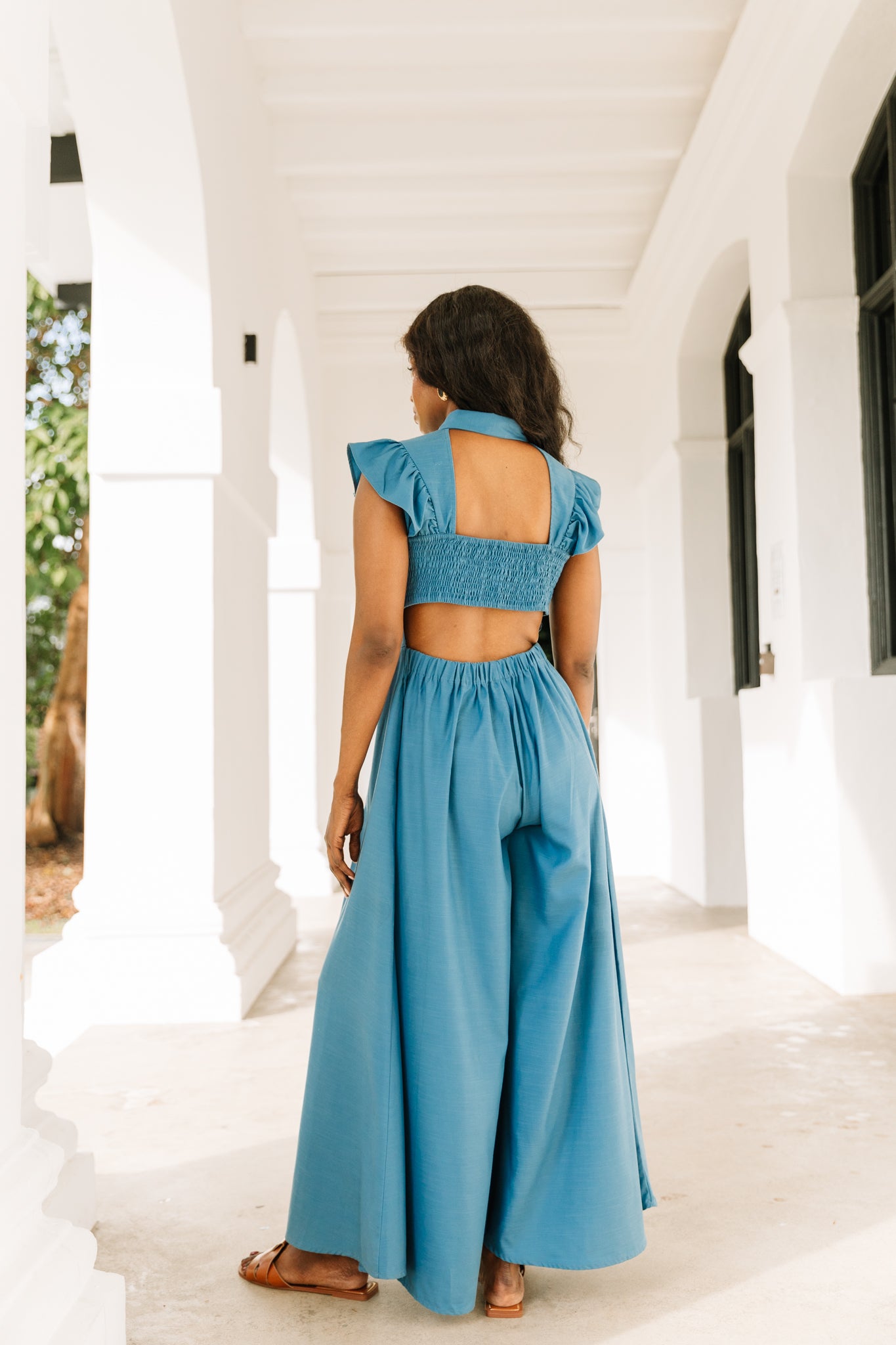 Athena Jumpsuit in Cobalt Blue – One Puram
