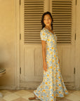 Belle Dress in Azure Blossom