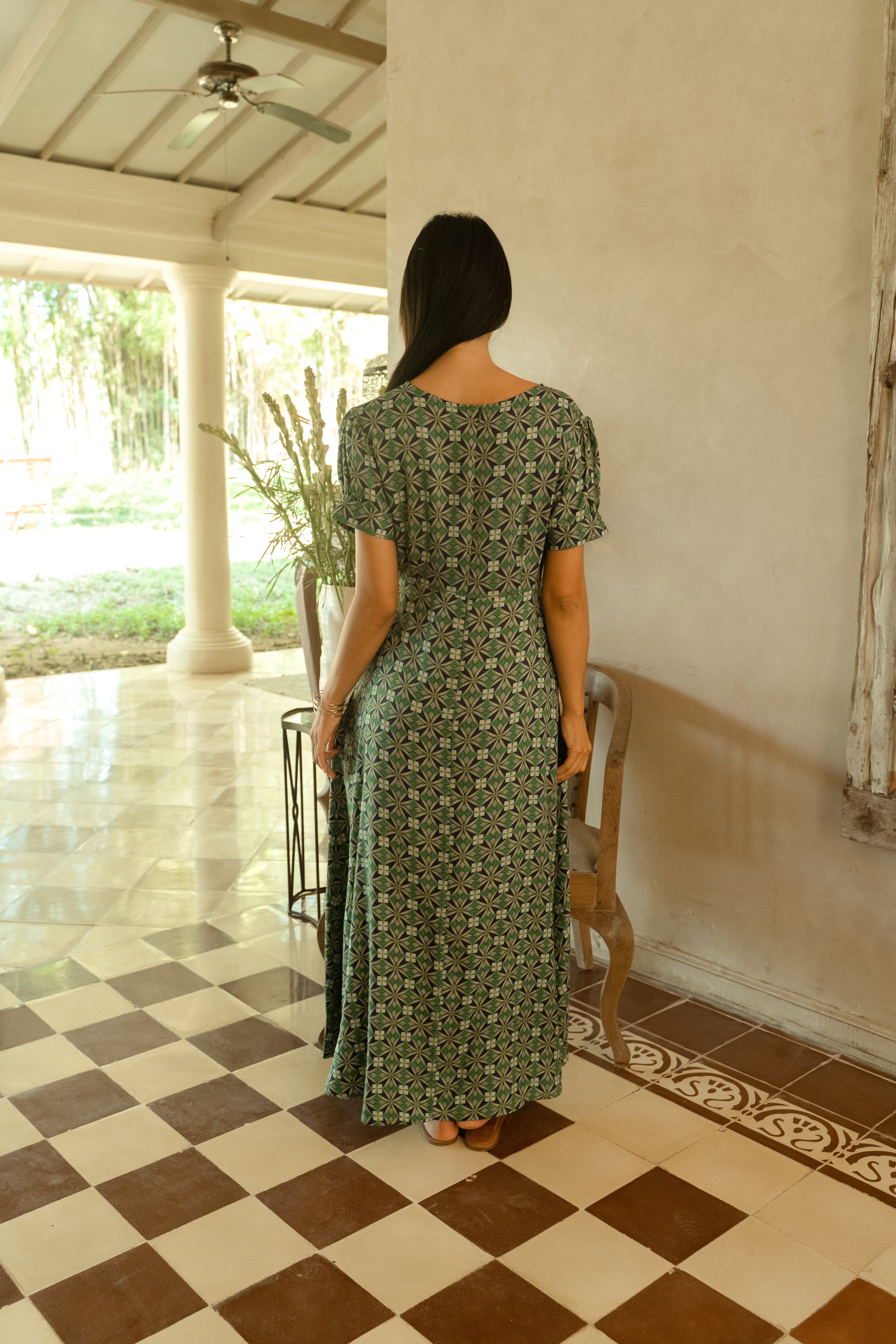 Belle Dress in Mozaic Mirage